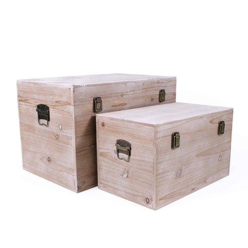 Baule in legno sbiancato 54X36H36 |