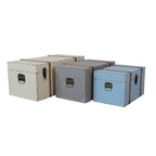Bauli in legno stile vintage, set di 3, 70x34x30 cm