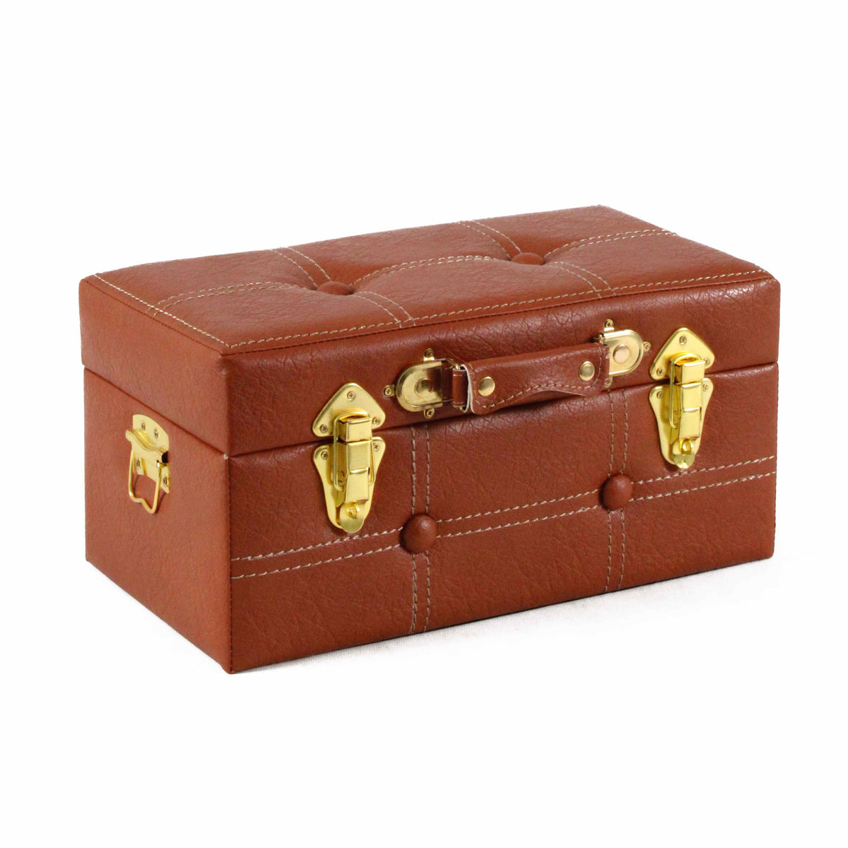 Set di 3 bauli in mdf e PU in colori assortiti, 60x37H33 cm