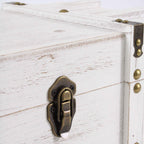 Baule in mdf sbiancato, 54x36H36 cm, set di 2