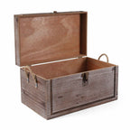 Baule in legno invecchiato, set di 2, 60x35H33 cm