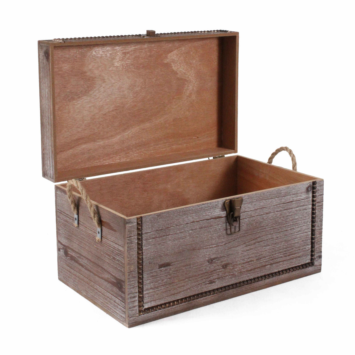 Baule in legno invecchiato, set di 2, 60x35H33 cm