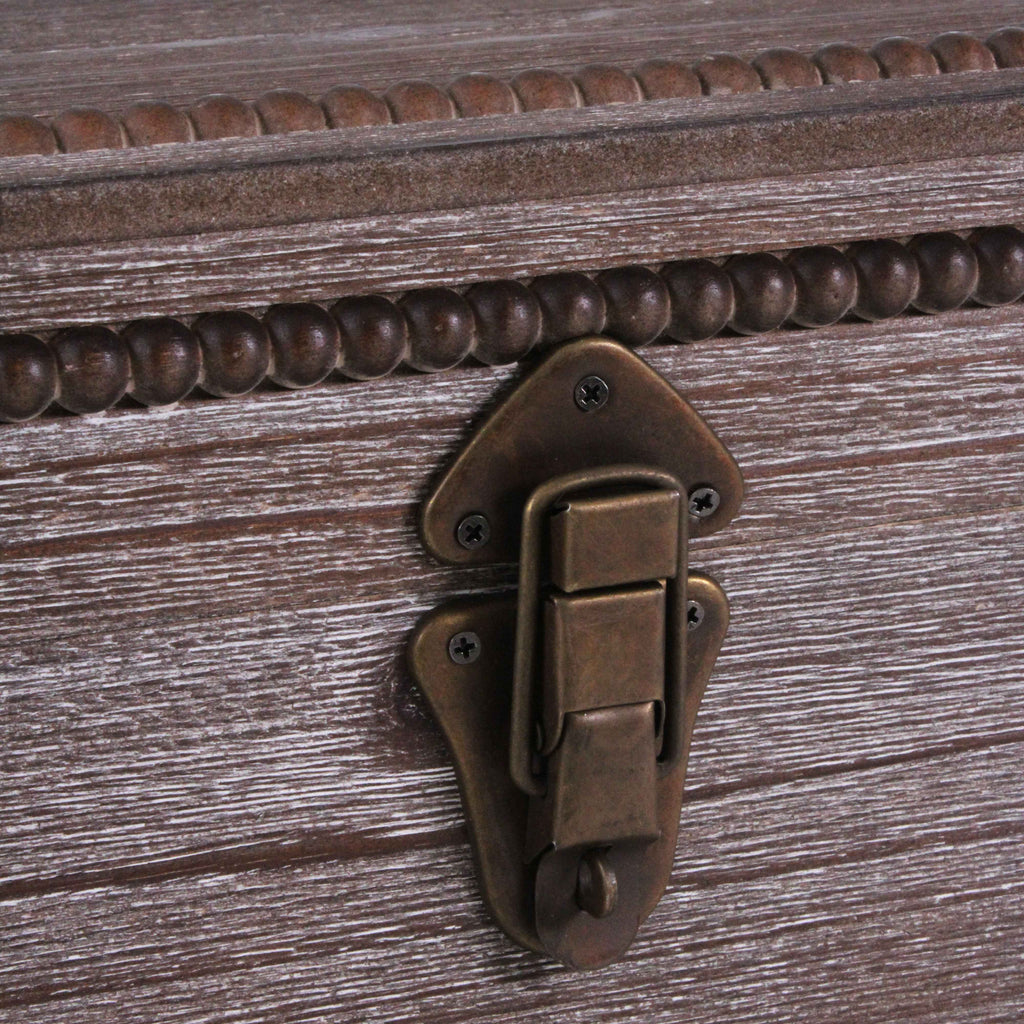 Baule in legno invecchiato, set di 2, 60x35H33 cm