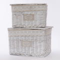 Bauli in vimini Sweet home, set da 2, 60x40x40 cm