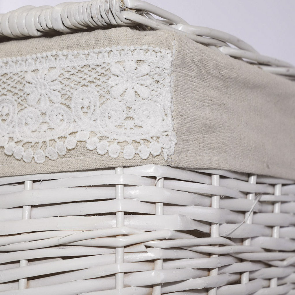 Bauli in vimini Sweet home, set da 2, 60x40x40 cm