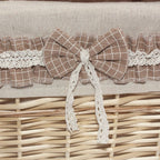 Bauli in vimini con fodera, set da 2, 60x40x40 cm