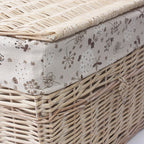 Bauli in vimini con fodera, set di 2, 60x40x40 cm