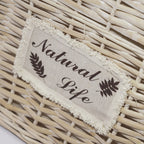 Bauli in vimini sbiancato, set di 2, 60x40x40 cm