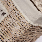 Bauli in vimini sbiancato, set di 2, 60x40x40 cm