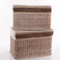 Baule in rattan, set di 2