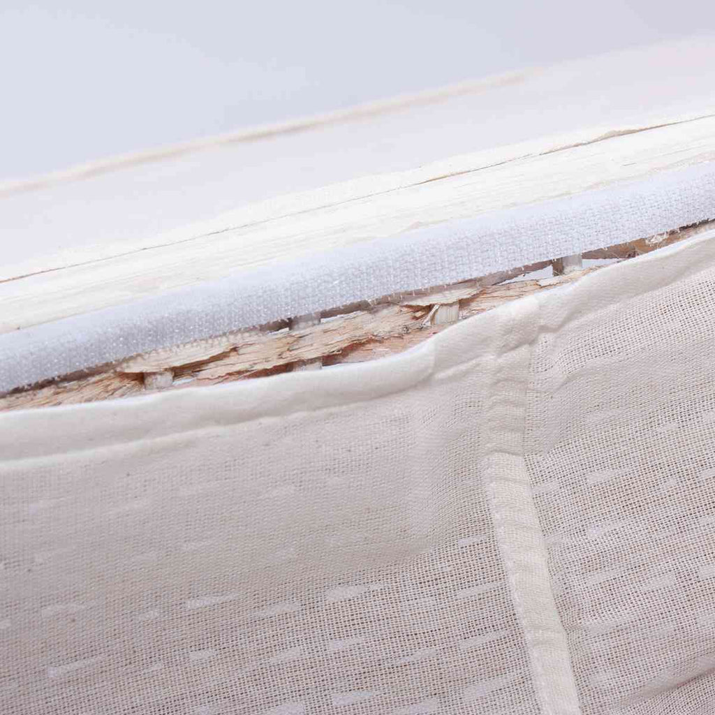 Baule in rattan sbiancato, 68x42H43 cm, set di 3