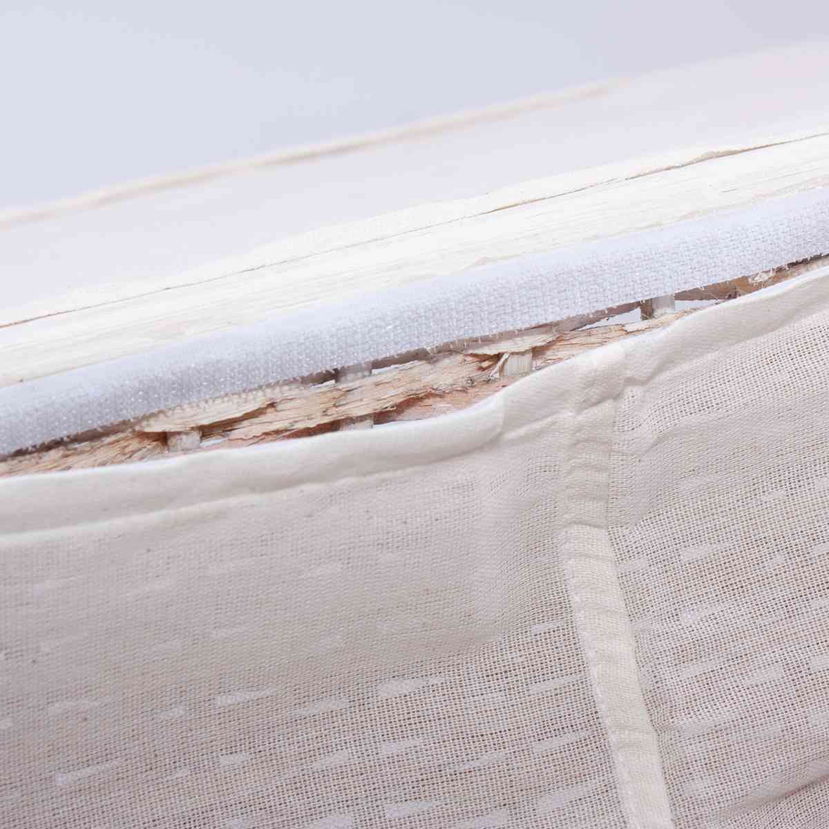 Baule in rattan sbiancato, 68x42H43 cm, set di 3