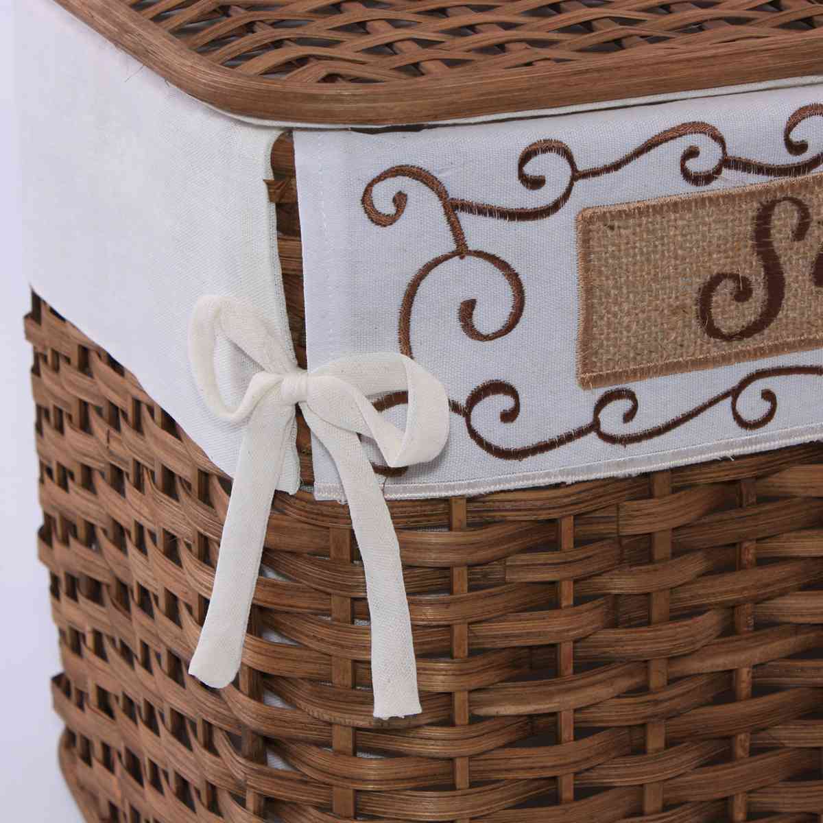 Baule portabiancheria in bambu', set di 3, 68x42x43 cm