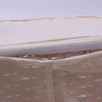 Bauli semirotondi in bambù bianco, set di 3, 68x42x43 cm