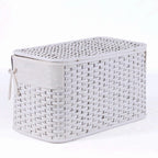 Bauli in bambù bianco foderati, set di 3, 65x40x42 cm
