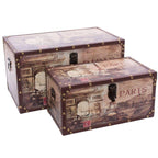 Bauli in MDF Paris, set di 2, 48x28x26 cm