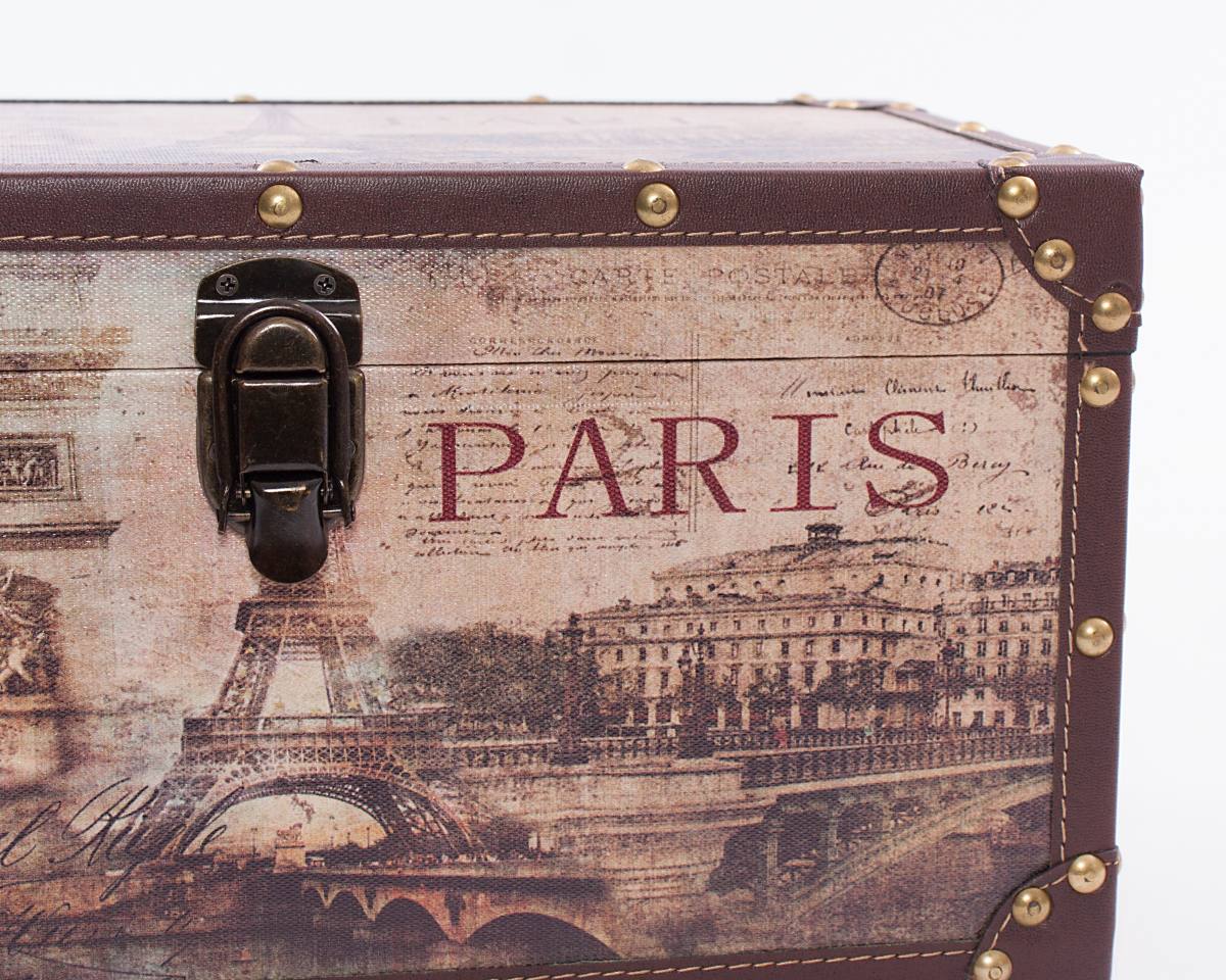 Bauli in MDF Paris, set di 2, 48x28x26 cm