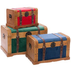 Bauli in mdf effetto velluto, set da 3, 50x30H30 cm