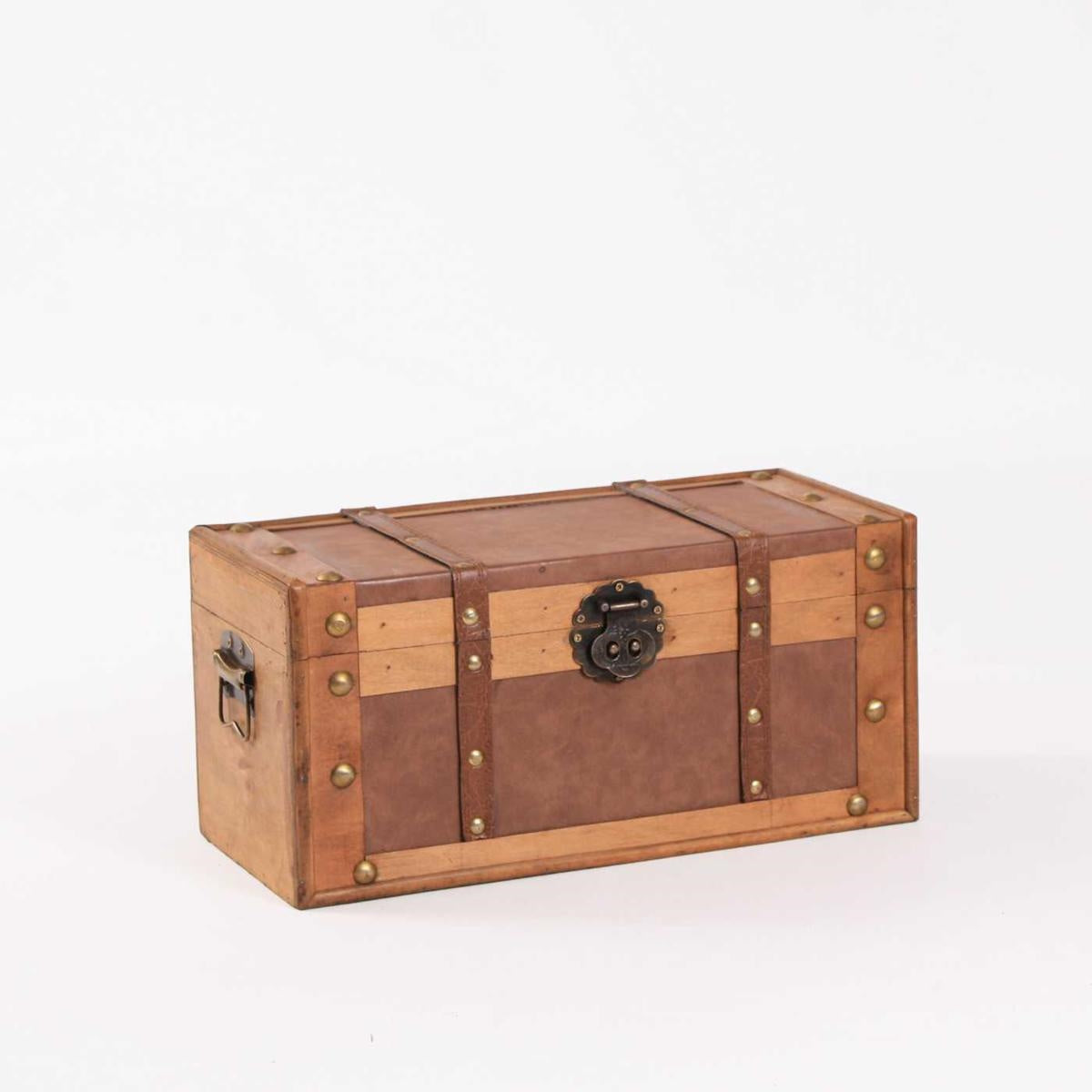 Baule legno chiaro, 38x17x18 cm