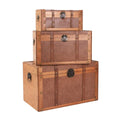 Bauli in compensato chiaro, set di 3, 60x34x36 cm