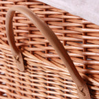 Baule portaoggetti in vimini bollito, 63x40H40 cm, set di 3