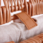 Baule portaoggetti in vimini bollito, 63x40H40 cm, set di 3