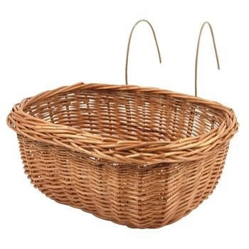 Cesto per bici olandese in vimini rosso, 42 cm