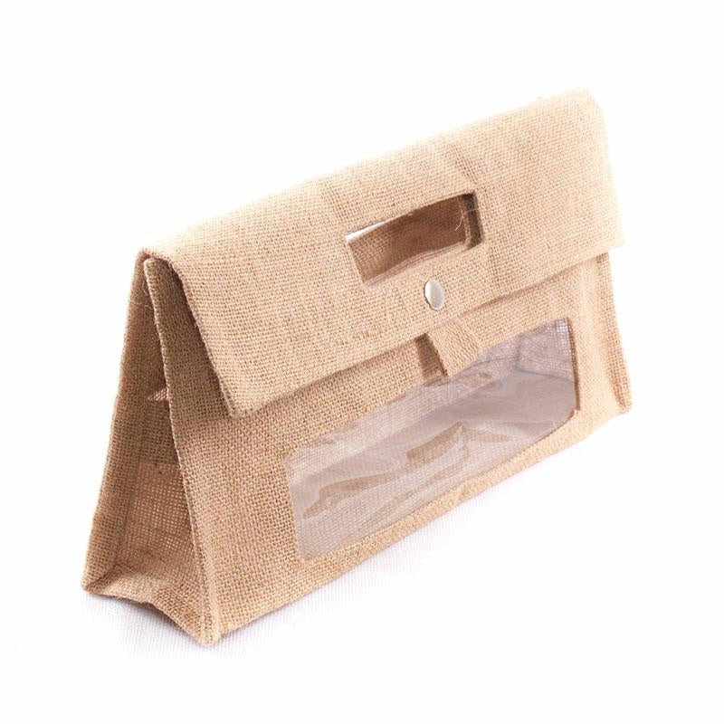 Portabottiglia in juta naturale, 36x8x16 cm (kit da 10)