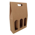 Portabottiglia in cartone avana, 27x9x39 cm (kit da 10)