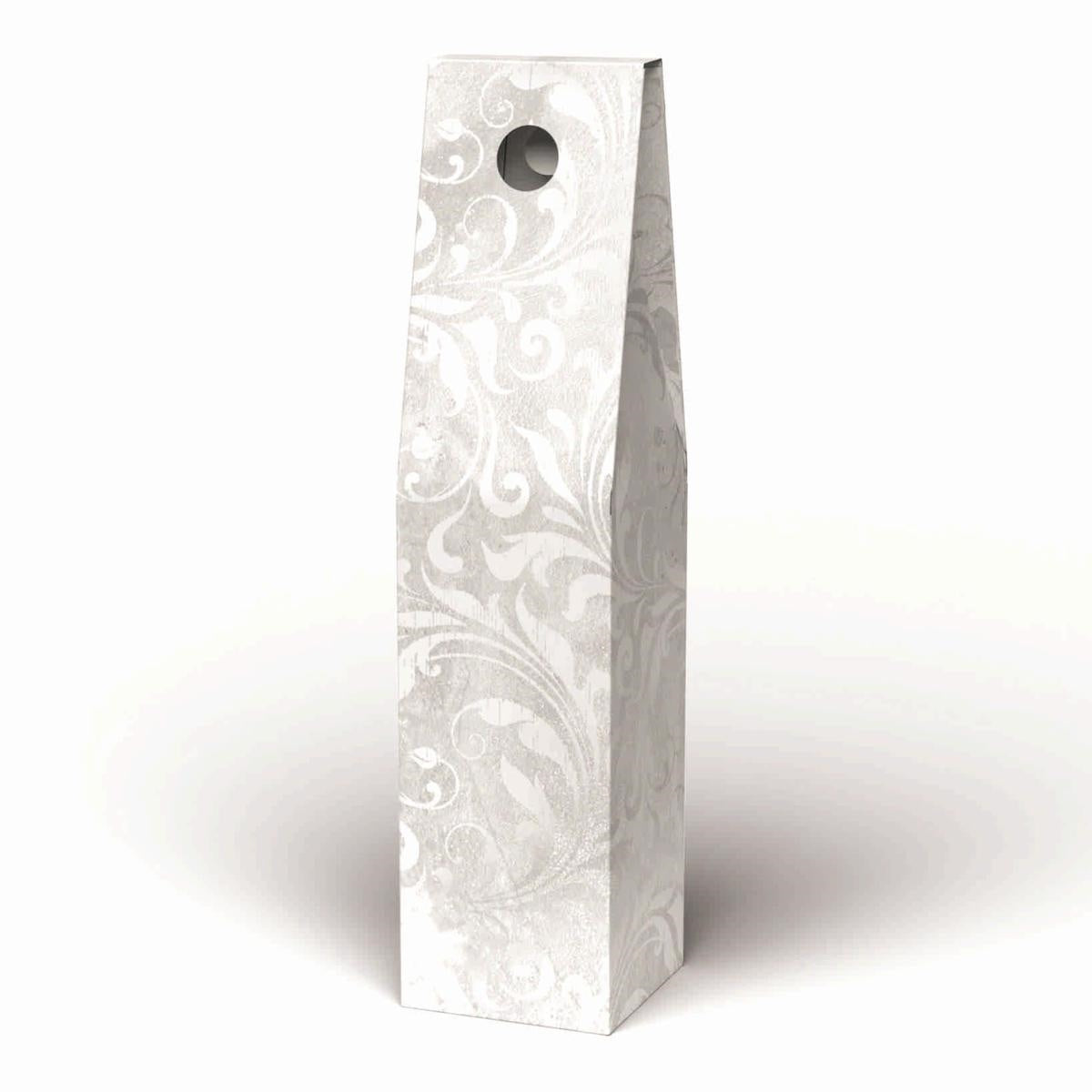 Portabottiglia chiuso in cartone damascato, 9x9x38 cm (kit da 10)