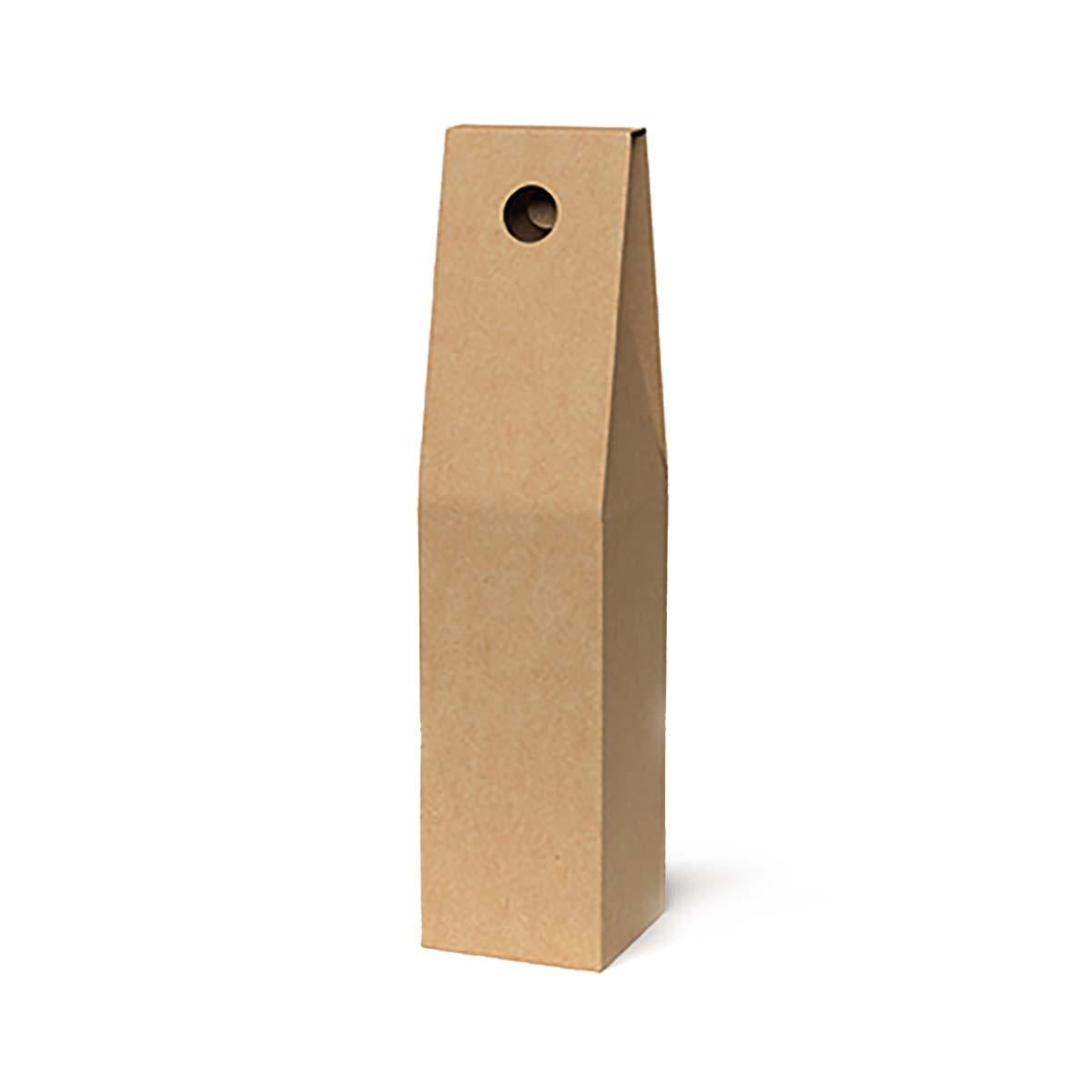 Portabottiglie singolo in cartone avana, 9x9x41 cm (kit da 10)