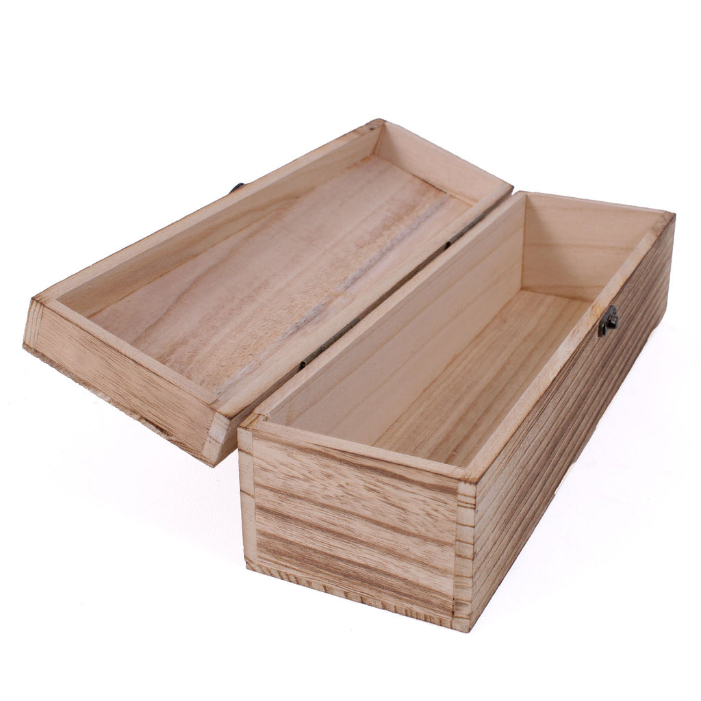 Portabottiglia in legno di Paulownia brunito, 36x10x10 cm (kit da 5)