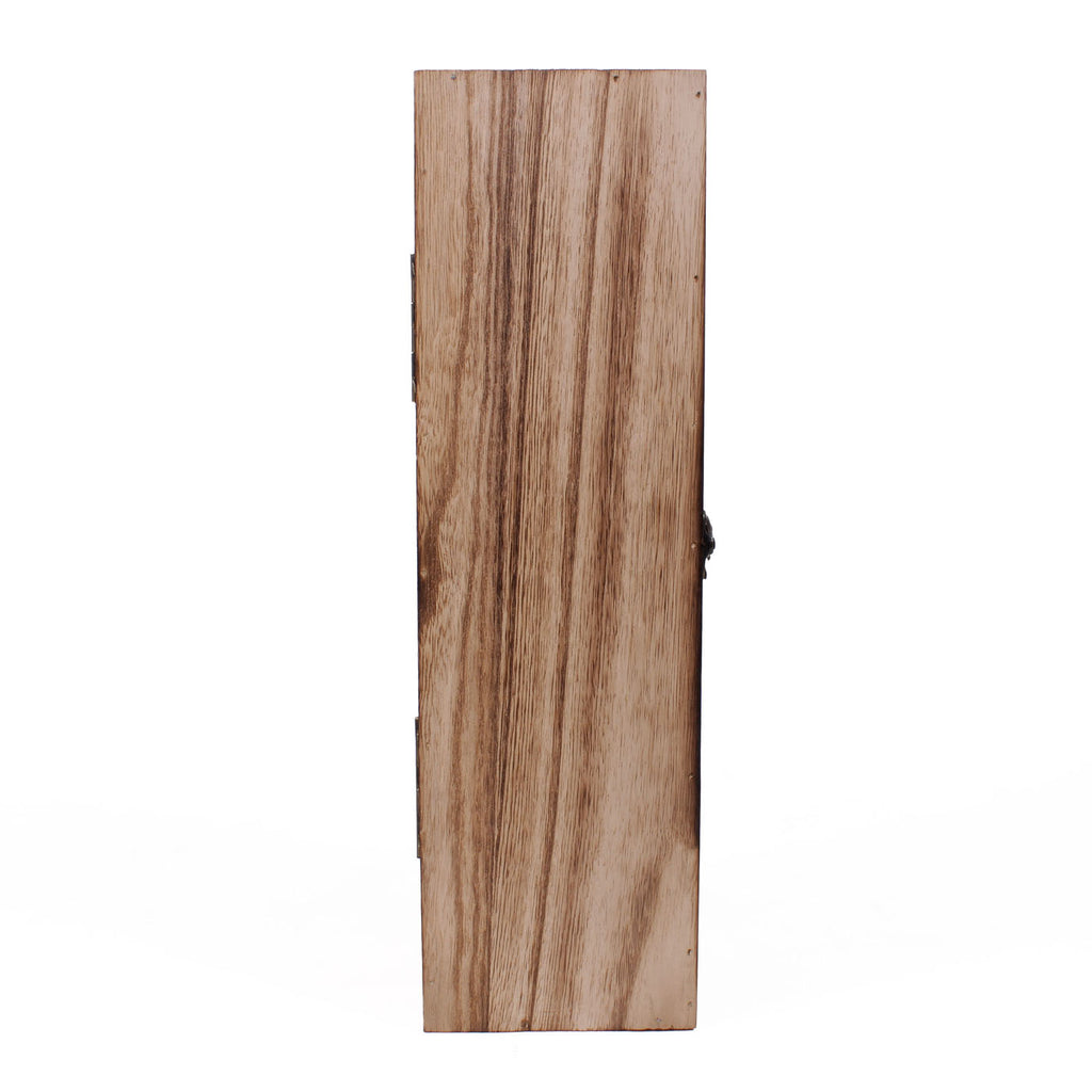 Portabottiglia in legno di Paulownia brunito, 36x10x10 cm (kit da 5)