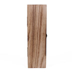 Portabottiglia in legno di Paulownia brunito, 36x10x10 cm (kit da 5)
