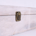 Portabottiglia in legno di paulownia per 3 bottiglie, 36x30x10 cm