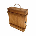 Cassetta abete brunita 3 bottiglie, 37x31,5x10 cm