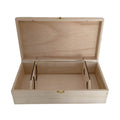 Cassetta abete naturale 2 bottiglie, 35,5x18x10 cm