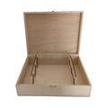 Cassetta abete naturale 3 bottiglie, 35,5x27x10 cm