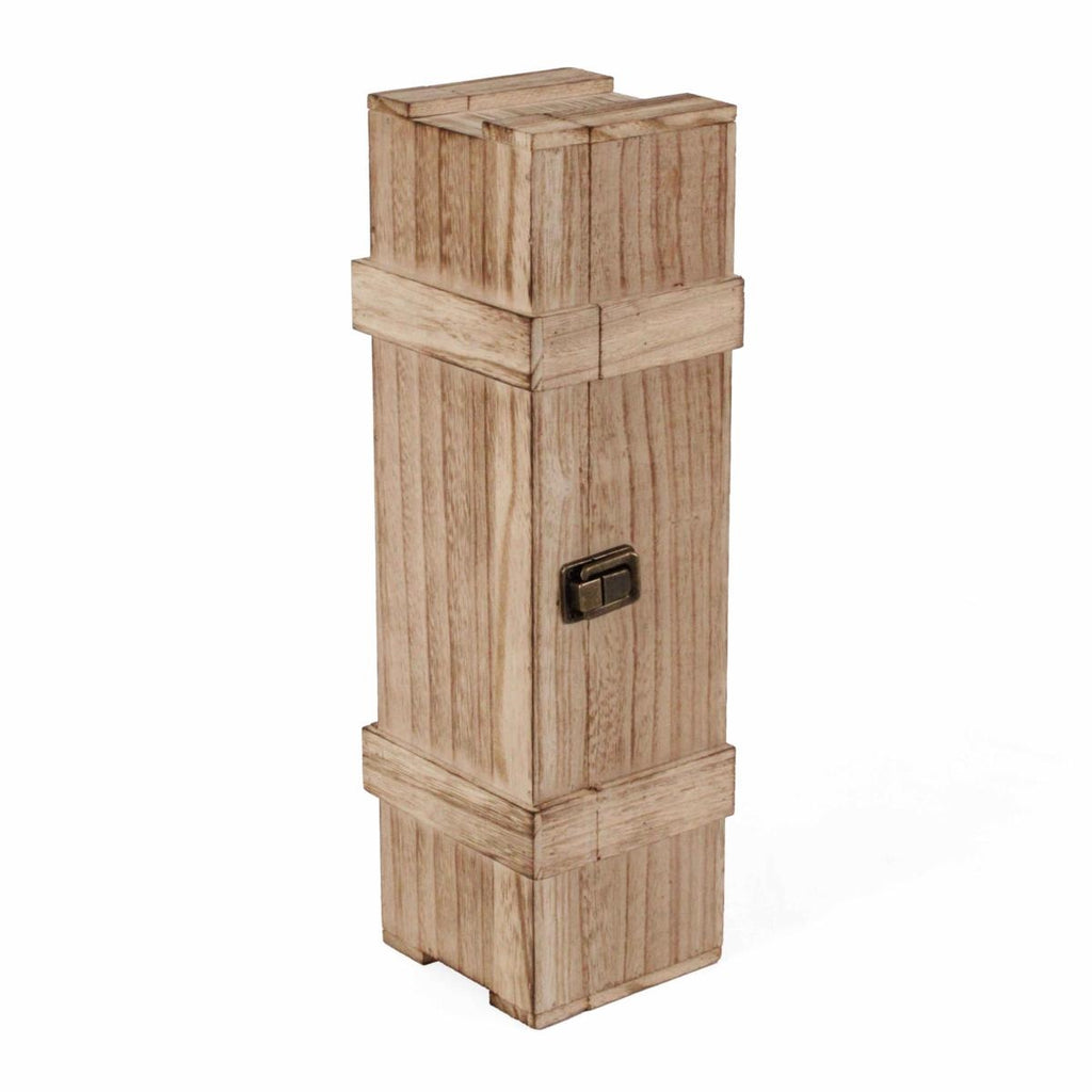 Portabottiglie singolo in legno, 38H12 cm (kit da 3)