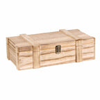 Portabottiglie doppio in legno di Paulownia, 41x20x10 cm (kit da 3)