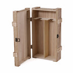Portabottiglie doppio in legno di Paulownia, 41x20x10 cm (kit da 3)