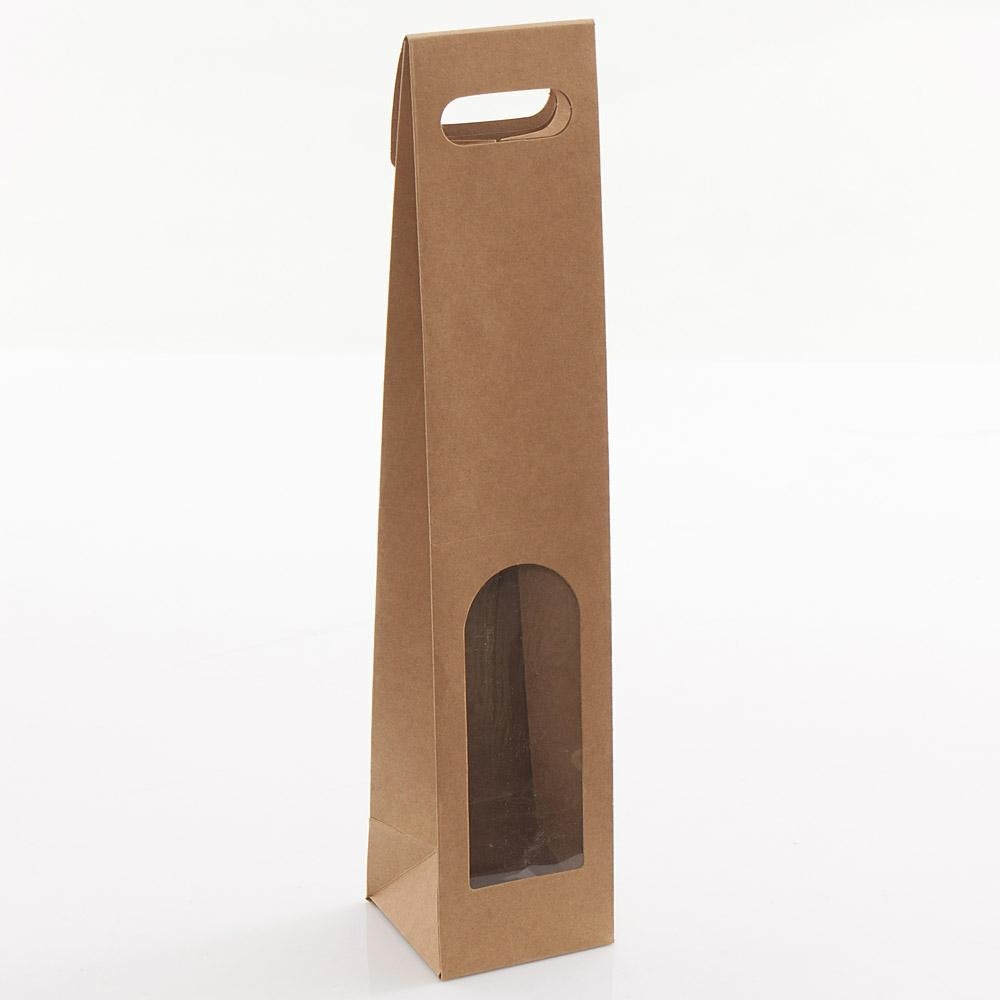 Portabottiglie in carta kraft, confezione da 10, 8,5x8,8H40 cm