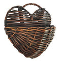 Tasca muro vimini cuore, 45x14x26/50 cm