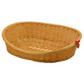 Cuccia per cane in vimini color miele, misura grande (kit da 3)