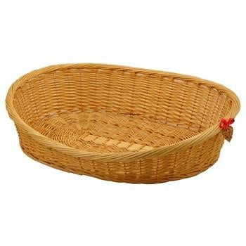 Cuccia per cane in vimini color miele, misura grande (kit da 3)