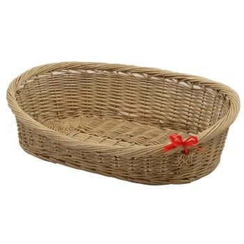 Cuccia per cane in vimini grigio, 90x62x25 cm (kit da 3)
