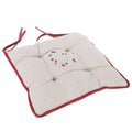Cuscino imbottito in cotone con laccetti, 40x40 cm (kit da 3)