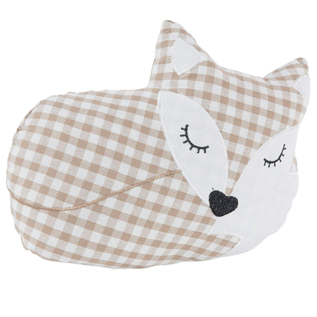Cuscino imbottito volpe, 30x34 cm