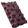 Cuscino in velluto marrone con rose, 35x50 cm