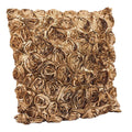 Cuscino in velluto oro con rose, 35x50 cm